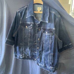 St. John's Bay Womens Denim Midweight Short sleeve Jacket, Size 2x